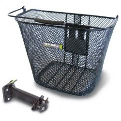 Panier de vélo avant amovible en métal (fixation potence)