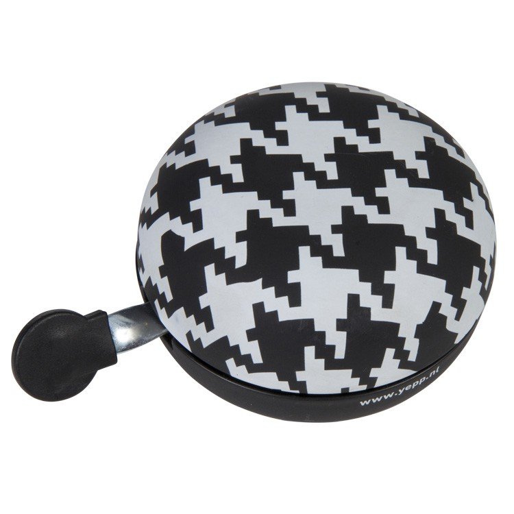 Sonnette ding dong pied de poule noir