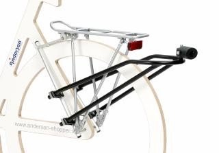 Chariot de course à fixer à un vélo,noir