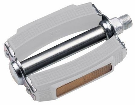 Pédales de vélo vintage blanches