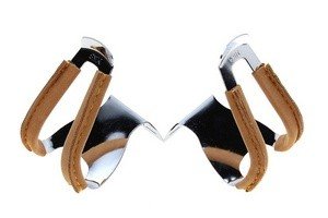 Demi Cale pieds acier avec cuir miel (la paire)