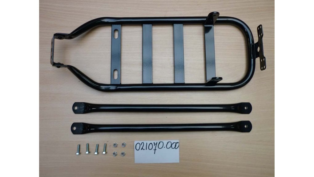 Porte-bagage arrière PTT noir  brillant