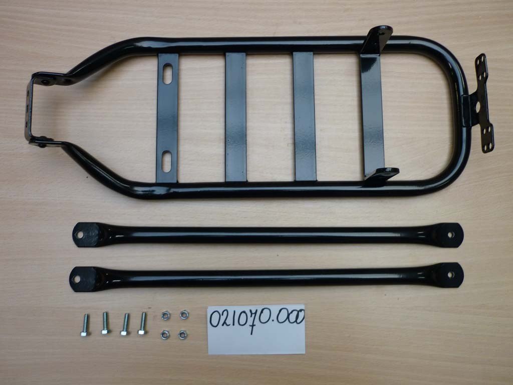 Porte-bagage arrière PTT noir  brillant