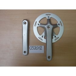 Plateau 42 dents et manivelles avec disque protection,pour axe carré