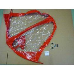 Protection pluie enfant pour biporteur Bakfiets.nl long,coloris rouge