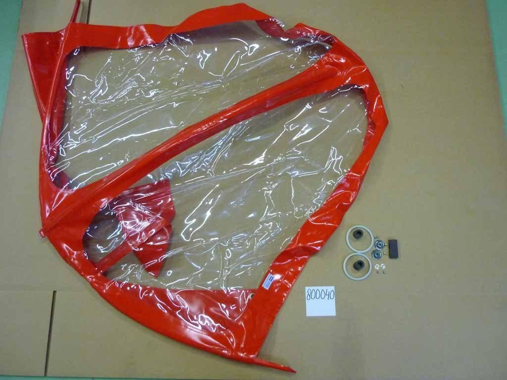 Protection pluie enfant pour biporteur Bakfiets.nl long,coloris rouge