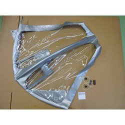 Protection pluie enfant pour biporteur Bakfiets.nl long,coloris argent