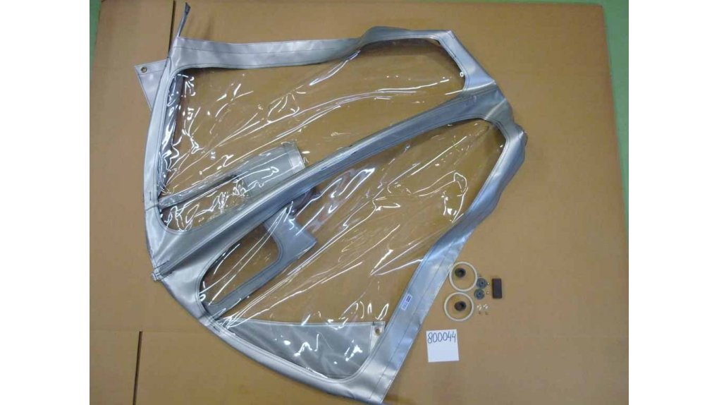 Protection pluie enfant pour biporteur Bakfiets.nl long,coloris argent