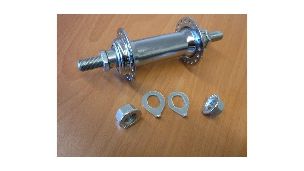 Moyeu avant simple chromé 36 rayons