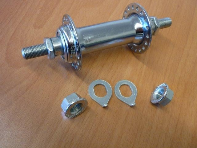 Moyeu avant simple chromé 36 rayons