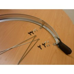 Garde-boue arrière 26" plastique 60mm pour biporteur argent