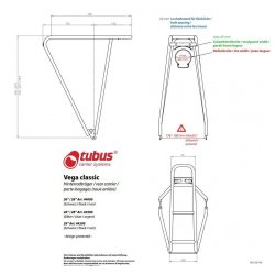 Porte-bagage  Tubus Vega noir 26-28  25 Kg