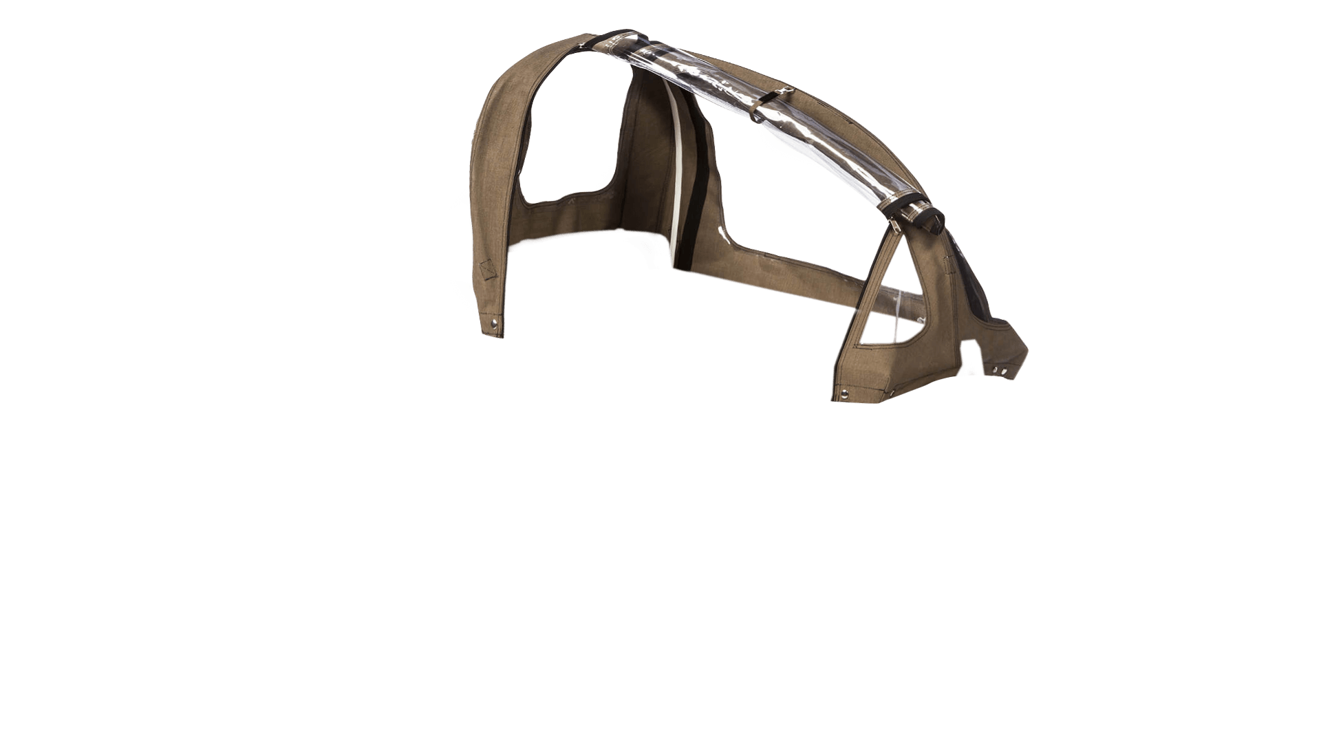 Tente de pluie pour biporteur en tissu déperlant Ouverture 90% haute avec fermeture (avec visserie)