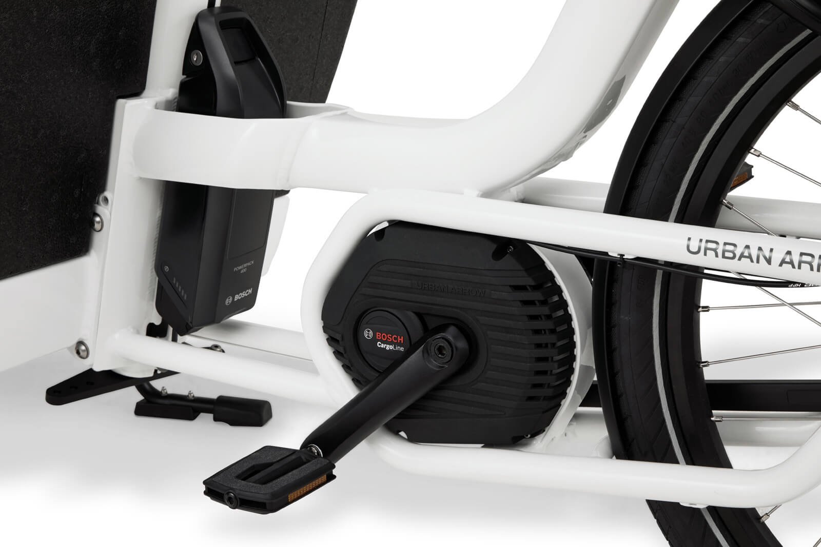 Vue plongeante du biporteur électrique Urban Arrow Family