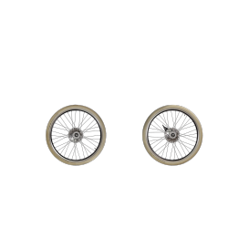 Pneus ballons Schwalbe crème.