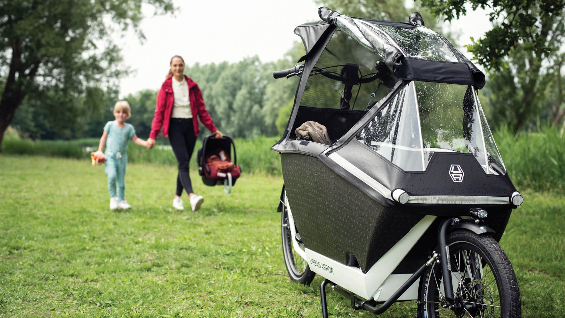 Protection de pluie PLUS pour biporteur Urban Arrow Family