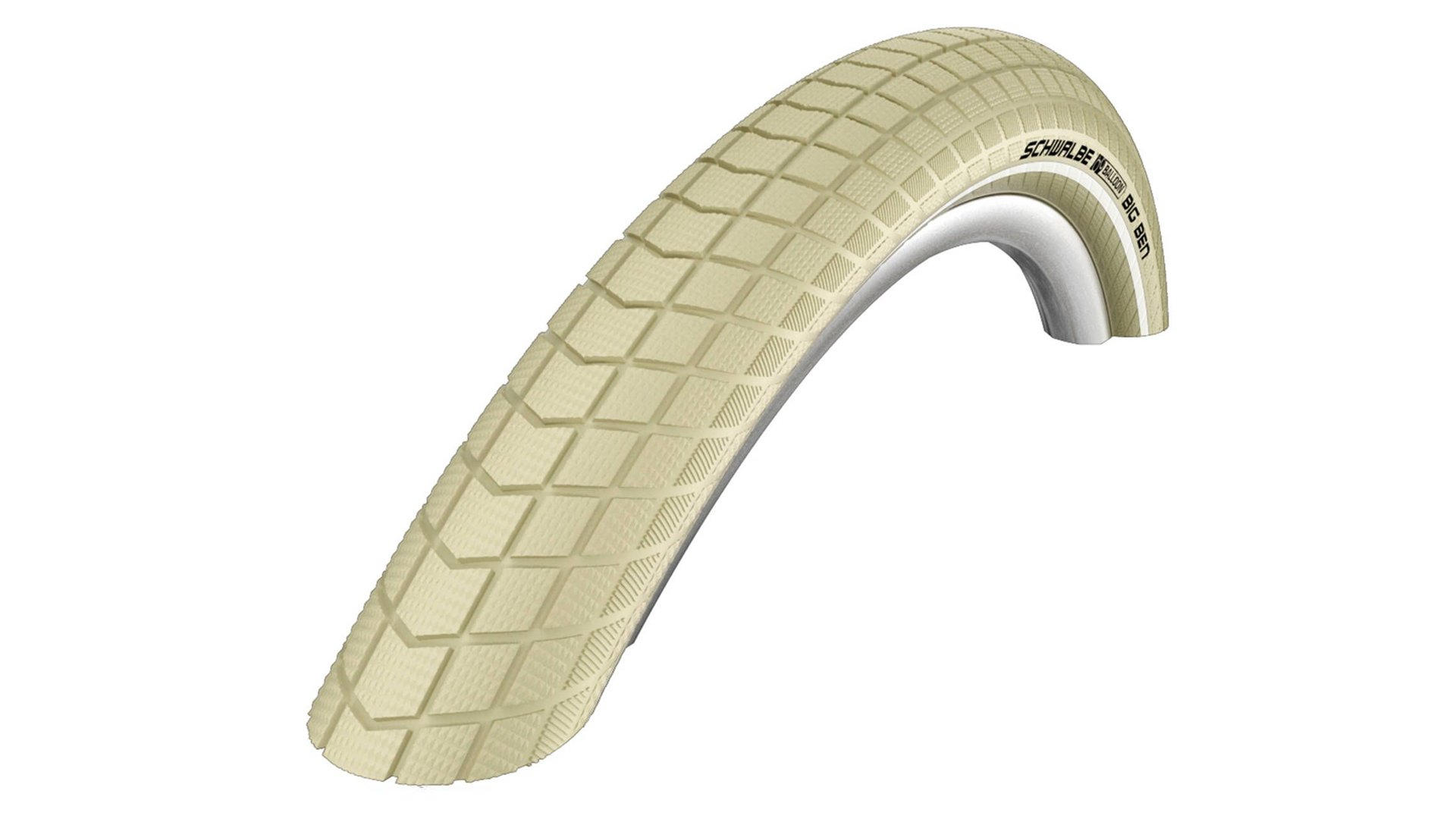 Pneus ballons Schwalbe crème.