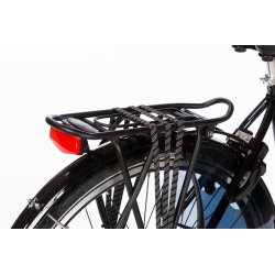 Porte-bagage noir en aluminium.