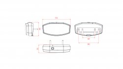 Feu arrière pour VAE Spanninga Lineo XE 6VDC 80m avec traceur Morio (pour V-logistique)