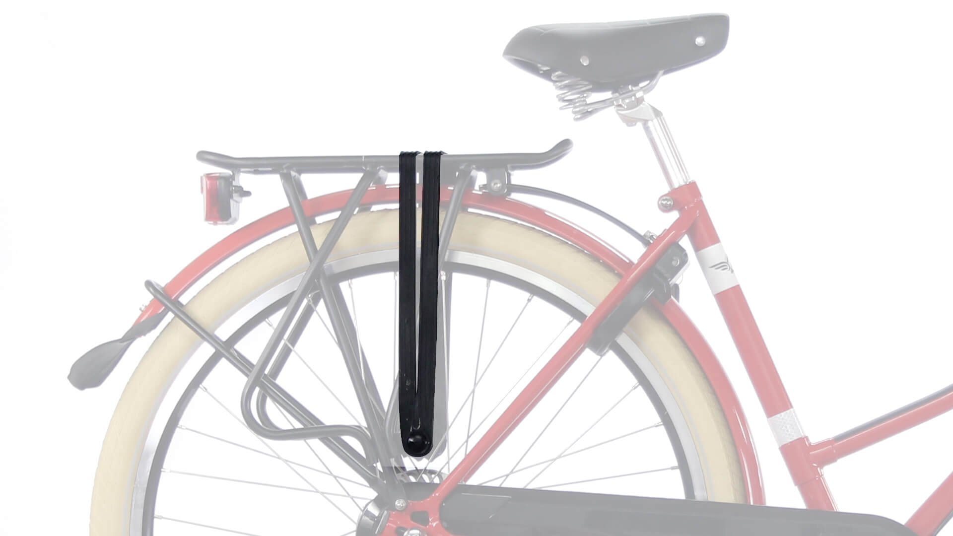 Sandows hollandais en caoutchouc noir avec plaques de fixation incluses