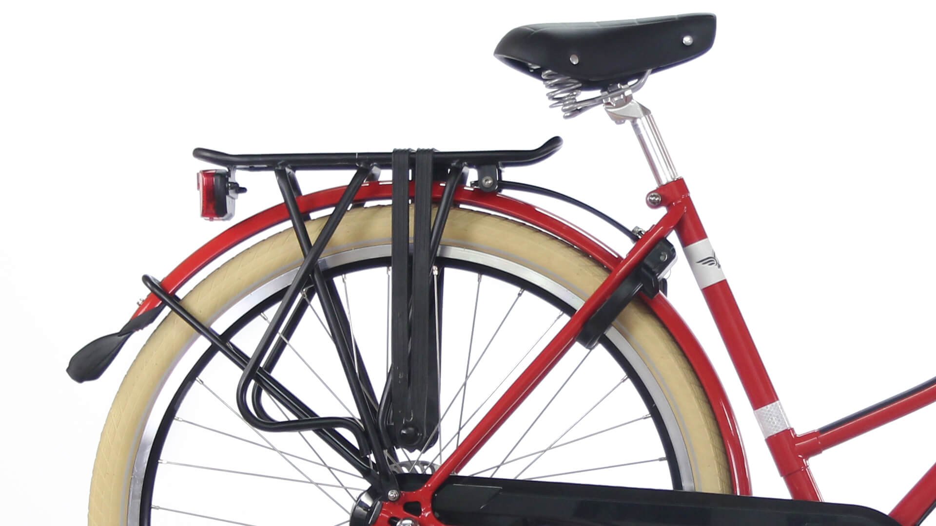 Sandows hollandais en caoutchouc noir avec plaques de fixation incluses