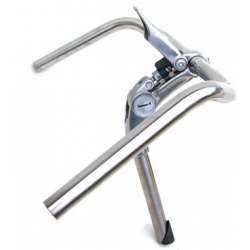 Potence réglable rapidement sans outil, noire, dia 25.4 mm