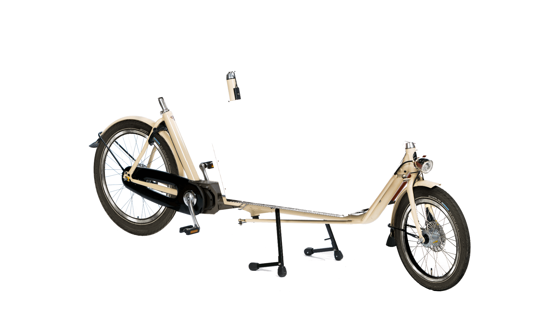 Biporteur livreur Bakfiets avec Flightcase et assistance pédalier Shimano