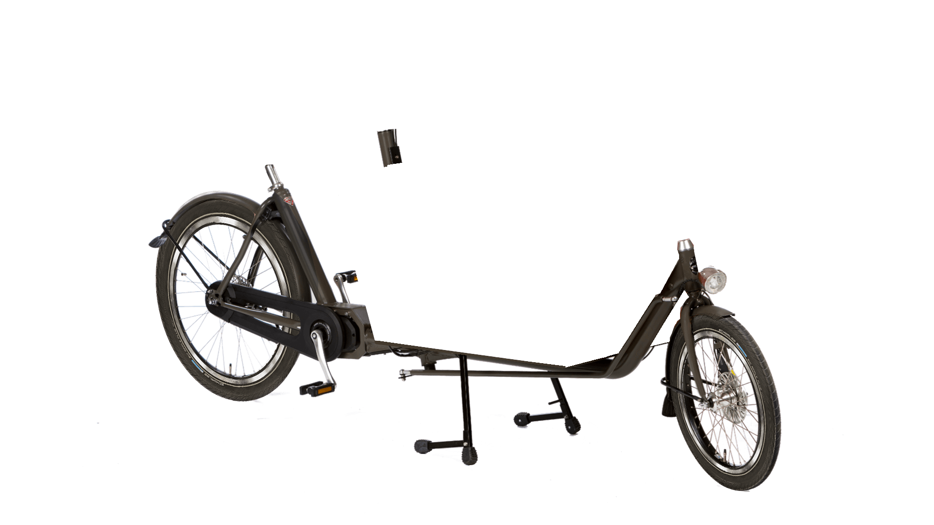 Biporteur livreur Bakfiets avec Flightcase et assistance pédalier Shimano