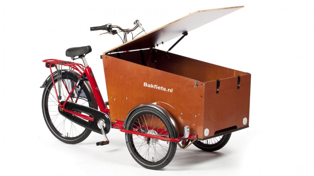 Couvercle avec vérin pour triporteur large Bakfiets.nl