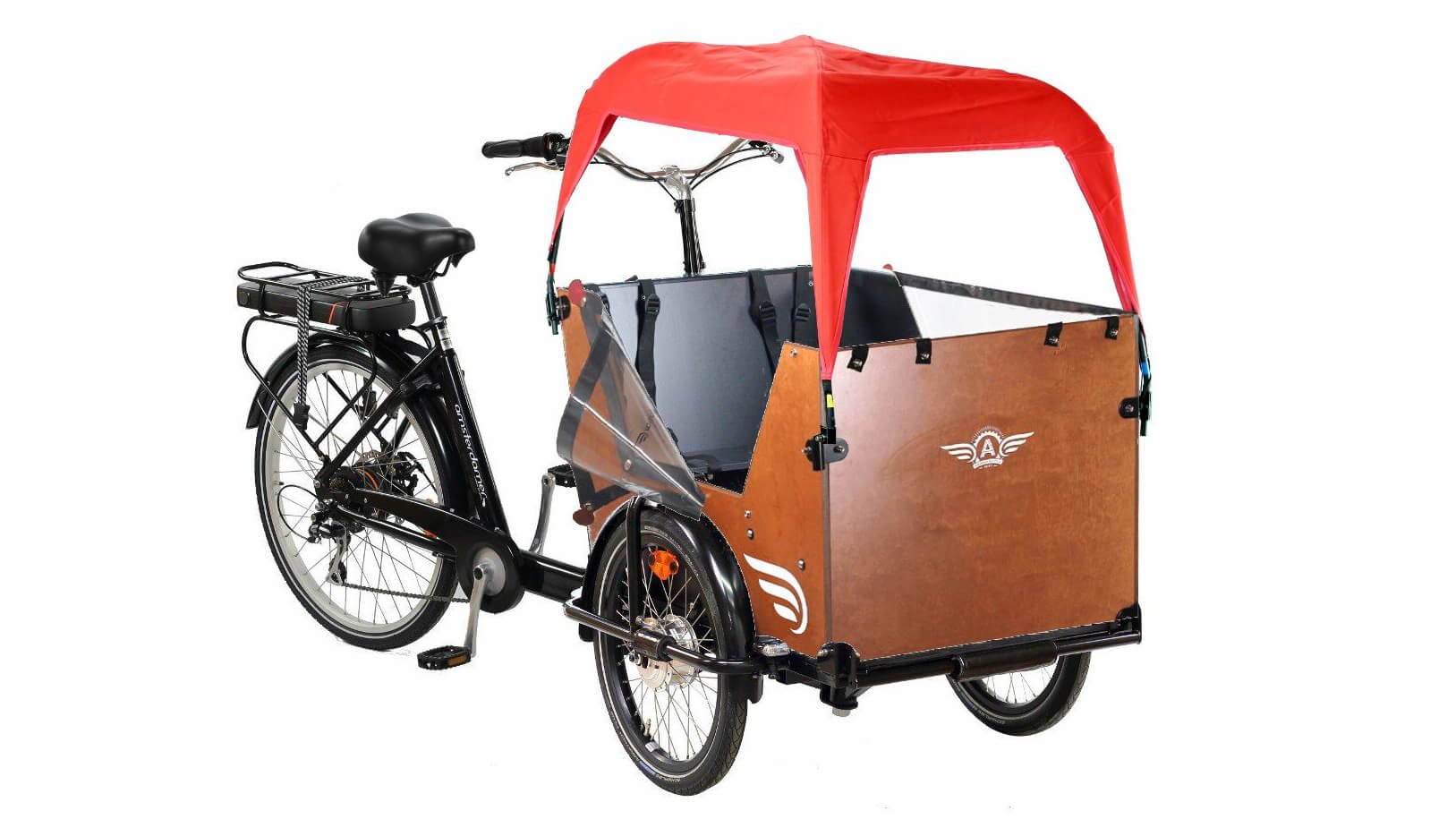Pare-soleil Triporteur  Amsterdam Air Smiley rouge (sans arceau)