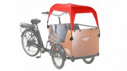 Pare-soleil Triporteur Babboe Big ou Amsterdam Air Smiley rouge (sans arceau)