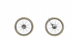 Pneus ballons Schwalbe crème.