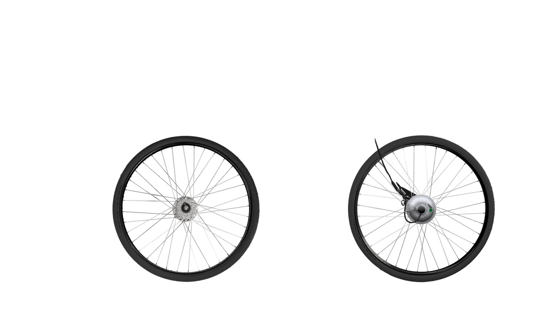 Pneus standard couleur noire.