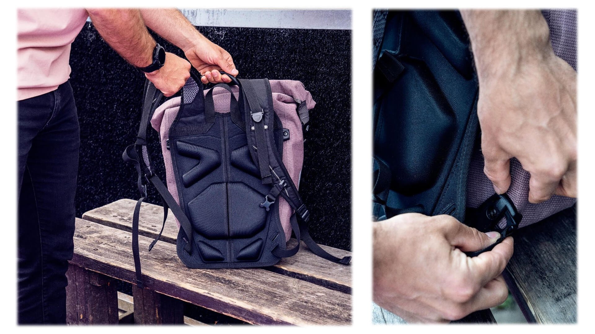 Transforme une sacoche vélo Ortlieb en sac à dos