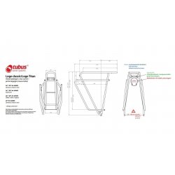 Porte-bagage  Tubus Logo noir 26-28  25 Kg
