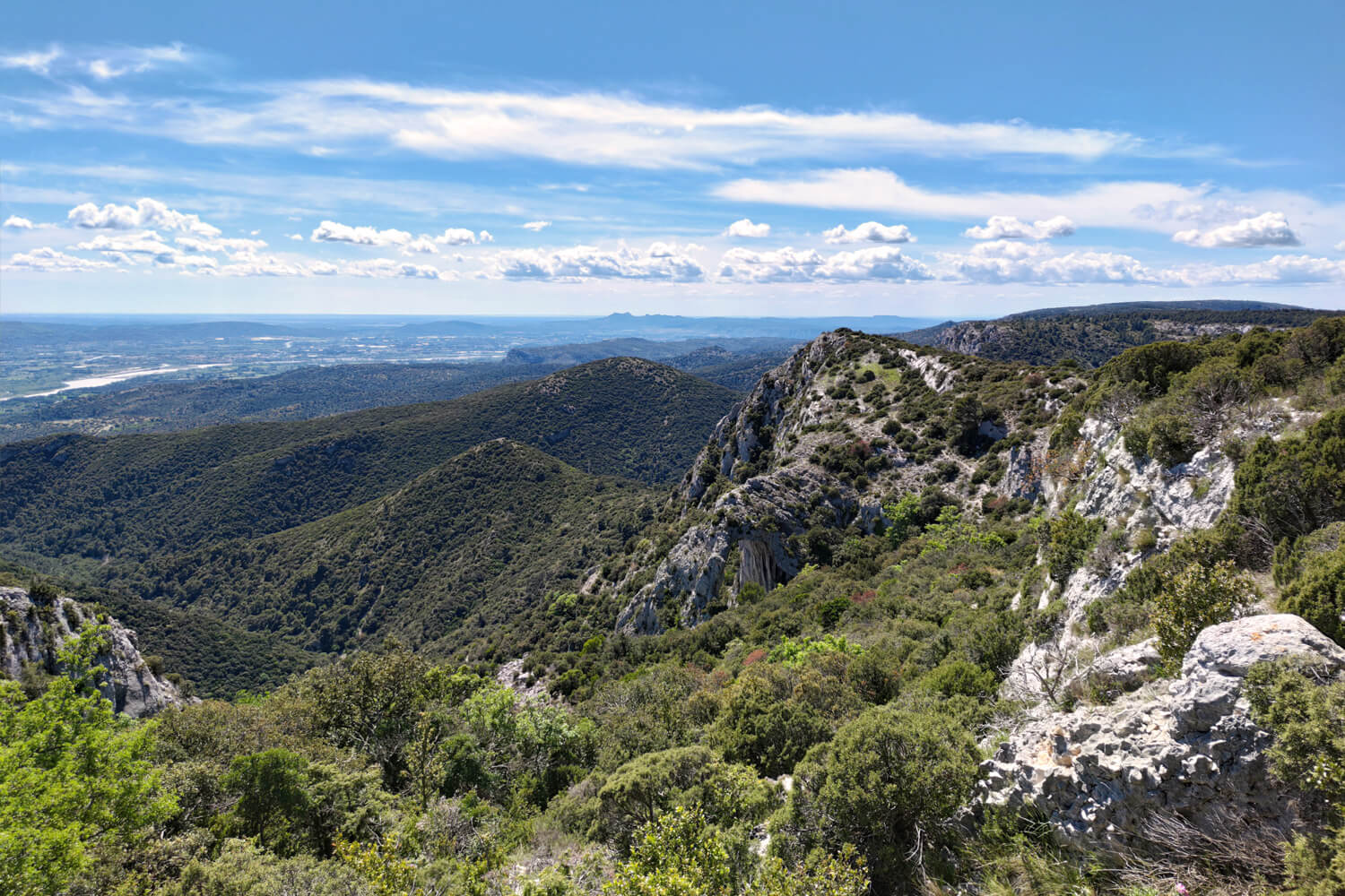 Un panorama typique de l'arrière-pays provençal