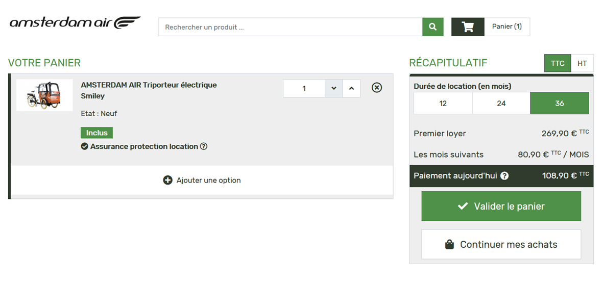 Exemple LLD sur triporteur Smiley