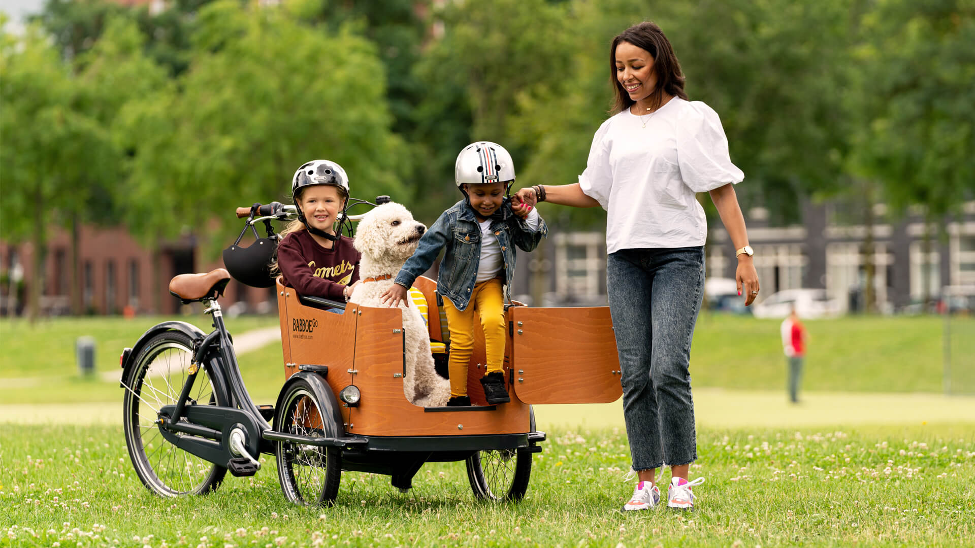 Descente du triporteur Babboe Go