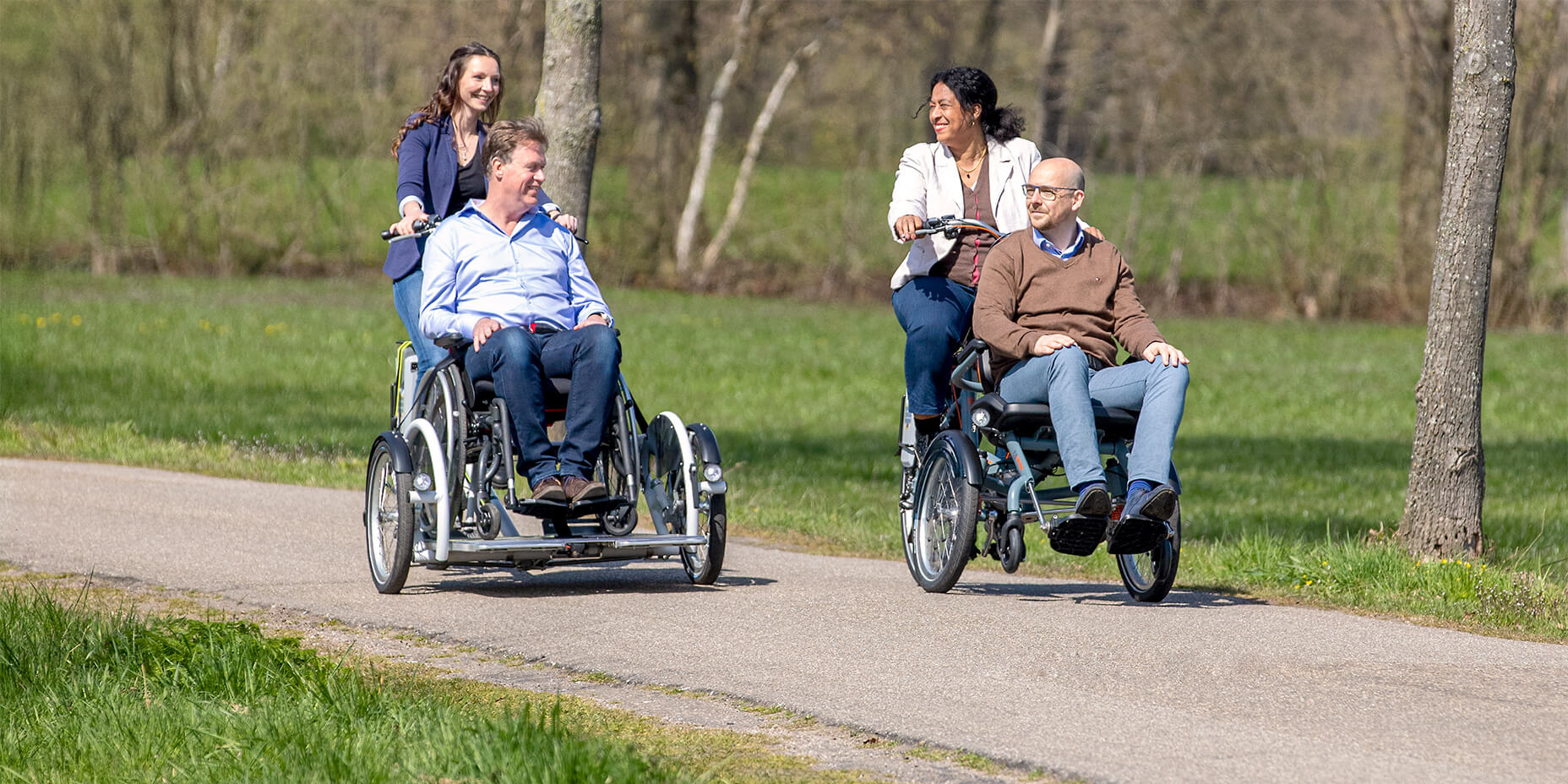 Sortie à bord des triporteurs fauteeuil roulant Opair et VeloPlus de vanRqaam
