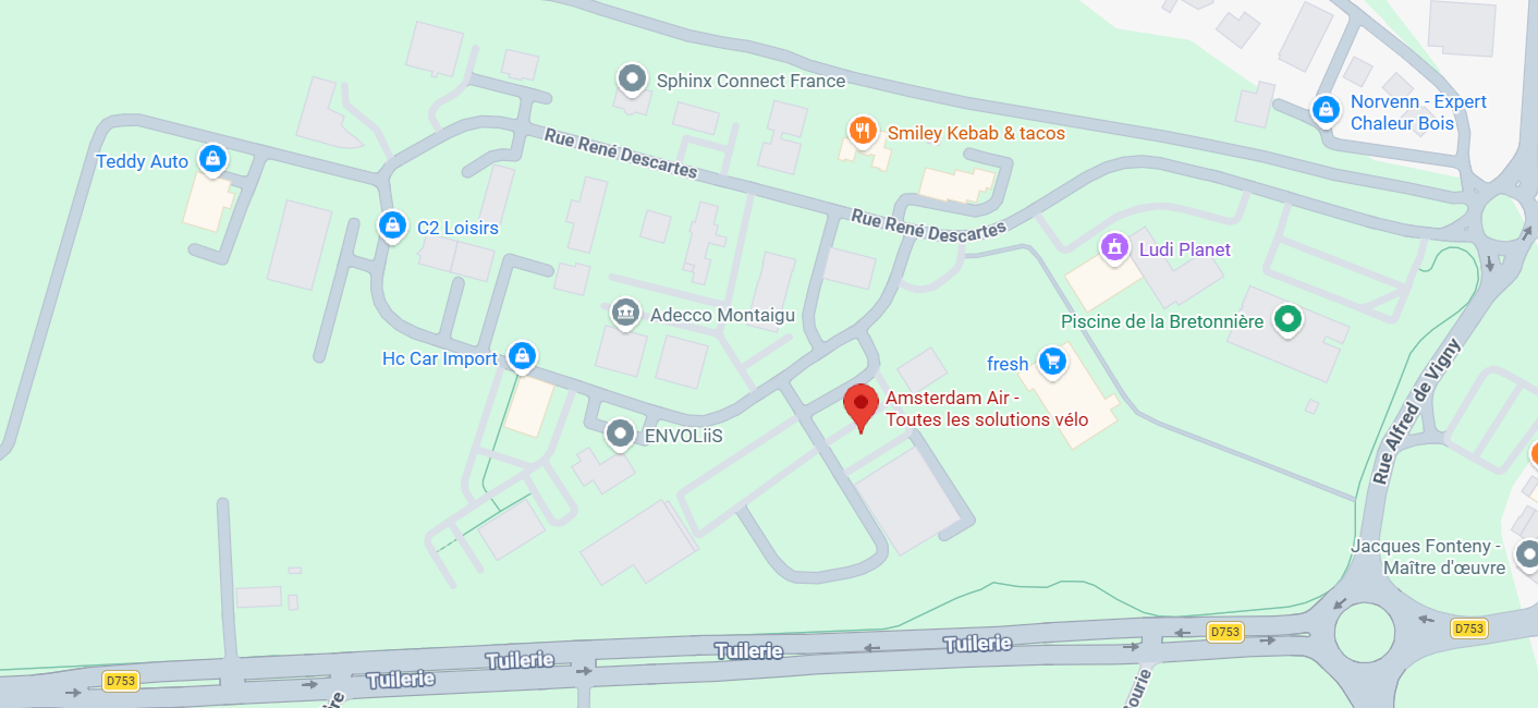 Localisation du showroom Amsterdam Air