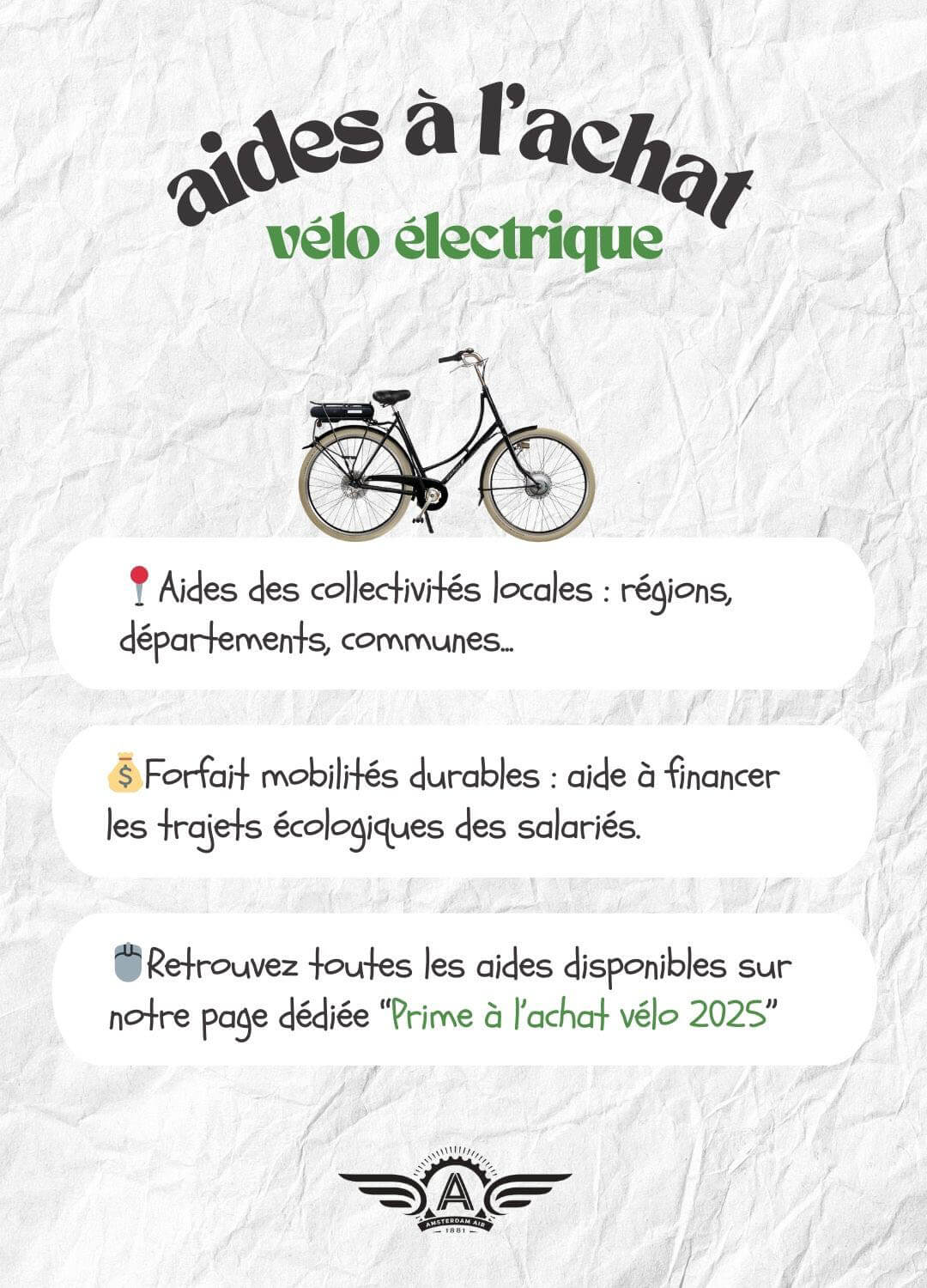Les aides à l'achat d'un vélo électrique